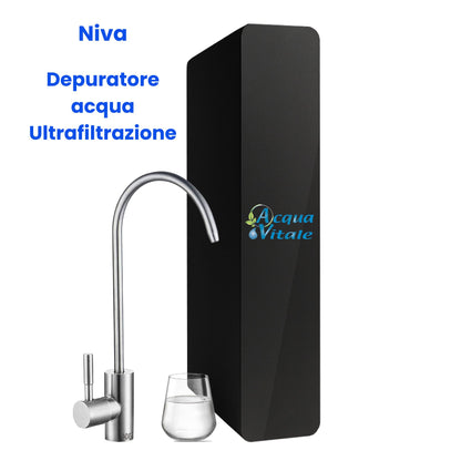 Niva Depuratore Acqua Sottolavello a Ultrafiltrazione – 1 Via Acqua Liscia | Rubinetto e Kit Installazione Inclusi | AcquaVitale®