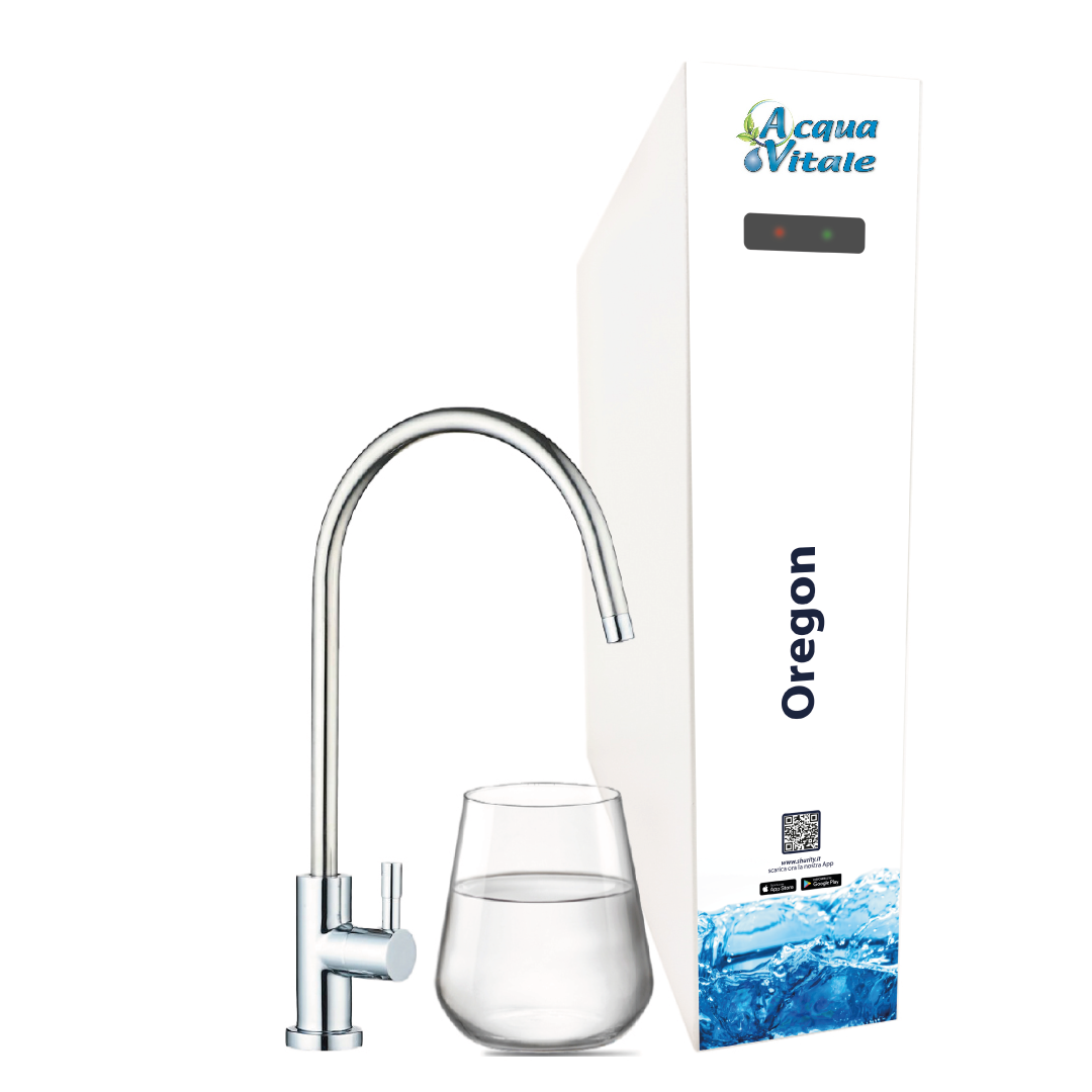 Purificador de agua Oregon con ósmosis inversa directa debajo del fregadero – 2 vías, sin gas/carbonatada 