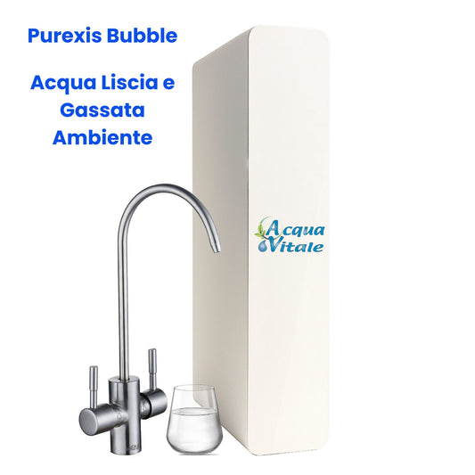 Depuratore Osmosi Inversa Diretta Purexis Bubble 200 GPD – Rubinetto 2 Vie e Kit Installazione Inclusi
