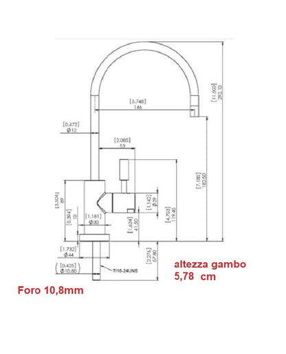 120 Rubinetto di prelievo 1 via per depuratori 1/4” Cromo - AcquaVitale