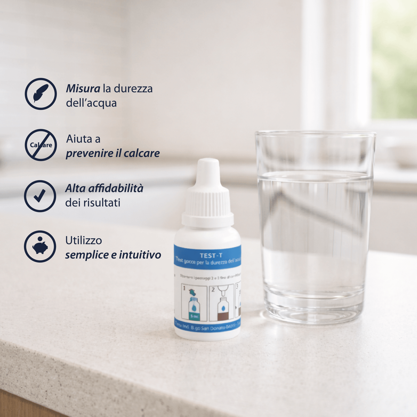 Test Durezza Acqua Titrant Shurity | Misura Calcare °F Gradi Francesi