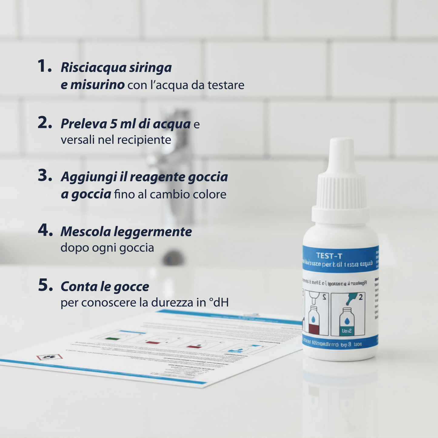 Test Durezza Acqua Titrant Shurity | Misura Calcare °F Gradi Francesi